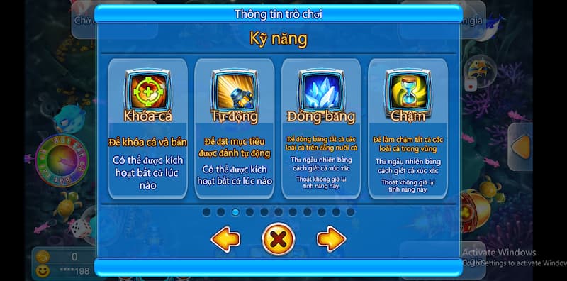 Bắn cá chúa tể đại dương FANVIP: Săn cá, rinh quà khủng 3 Nhiều kỹ năng săn cá hiện đại